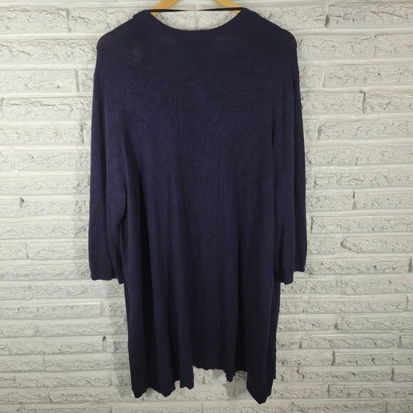 Lane Bryant Women Sweater 22 24 Plus Cardigan Open Blue Casual Comfy BLU170E - Picture 6 of 11